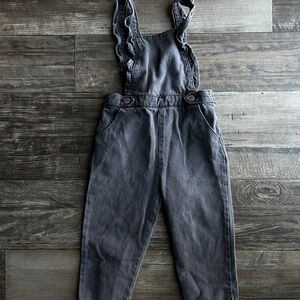 ZARA kids Charcoal Denim Overalls